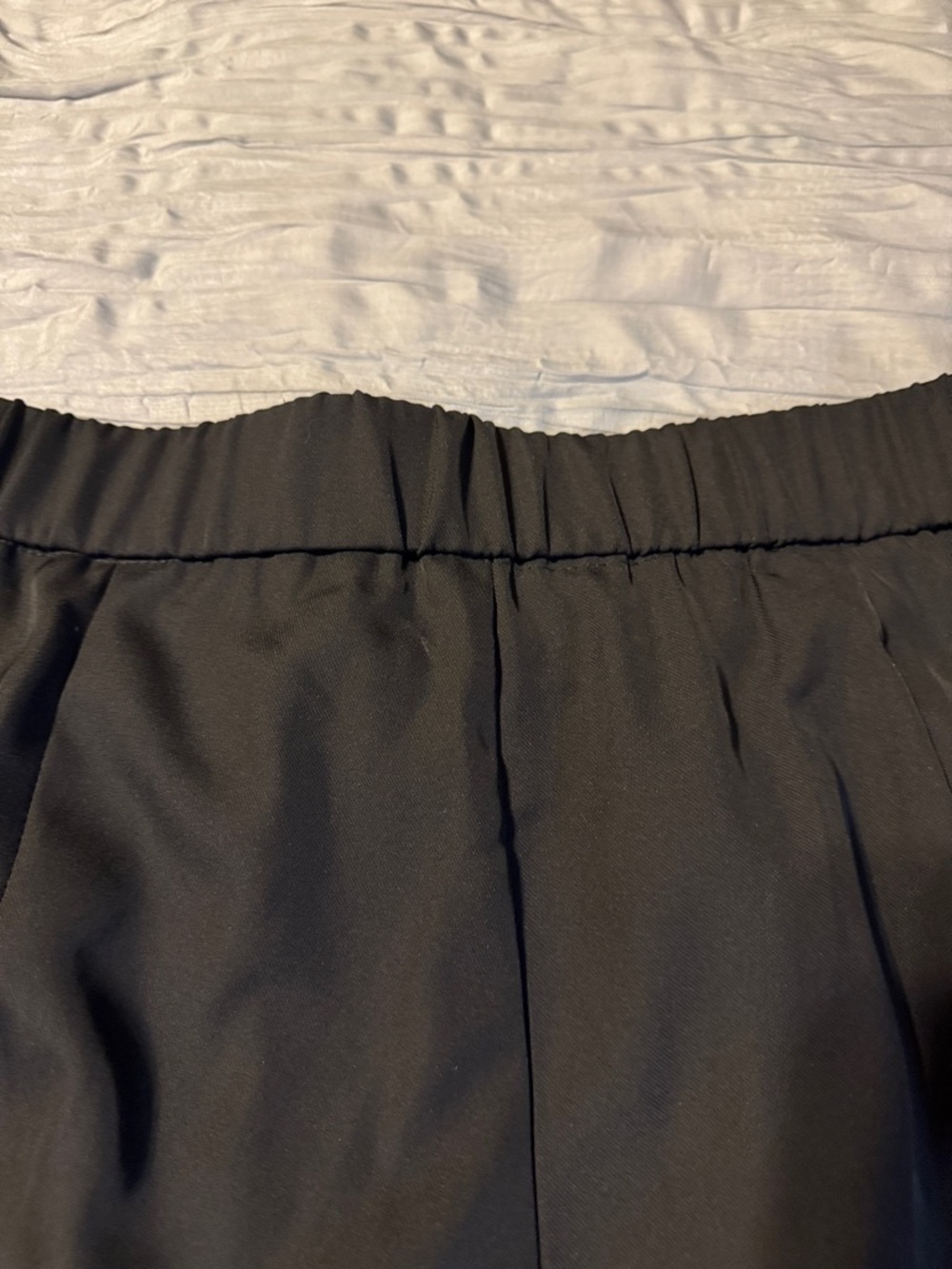 Black Women's Pleated Dressy Shorts Pockets & Elastic Waist in Back Large NWT - Picture 8 of 12